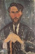 Amedeo Modigliani, Leopold Zborowski a la canne (mk38)